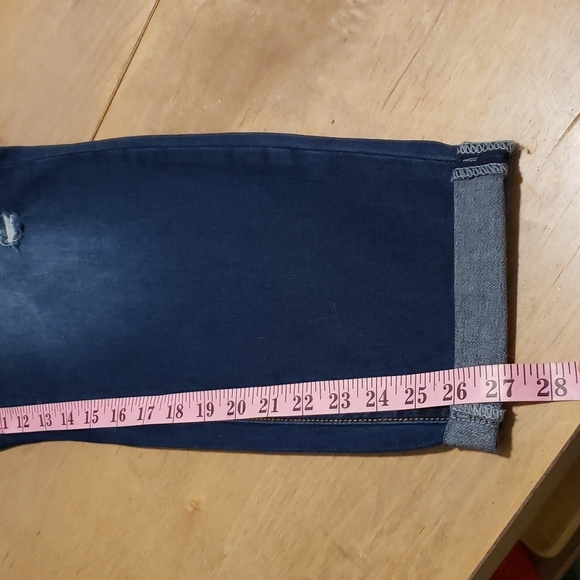 RAW 7 LADIES PLUS SZ 20 DISTRESSED CROPPED ANKLE JEANS - Picture 8 of 13